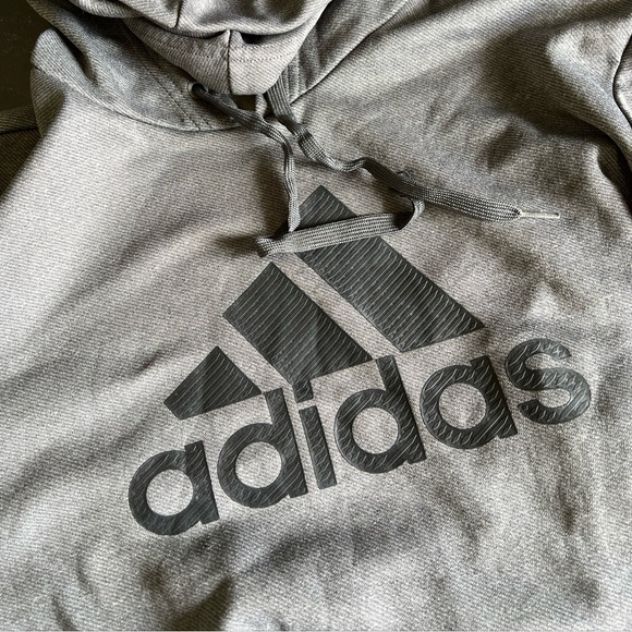 Adidas Men’s Gray Logo Hoodie Size M - Picture 11 of 12